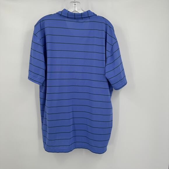 Peter Millar‎ Summer Comfort Mens Golf Polo Size L Blue Striped Performance - Picture 2 of 9